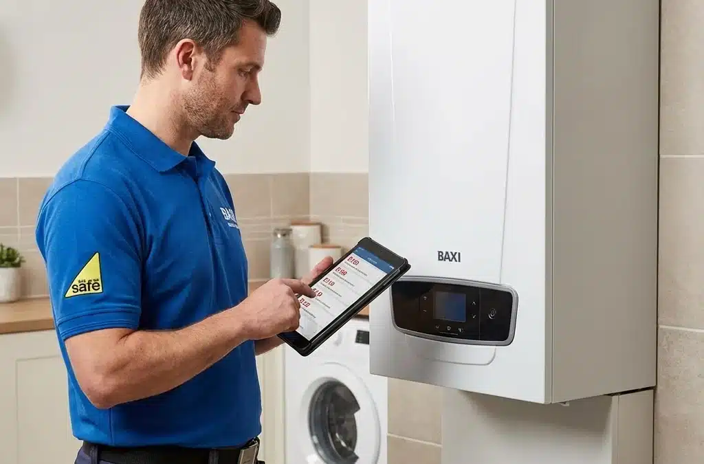Baxi boiler with engineer working 2